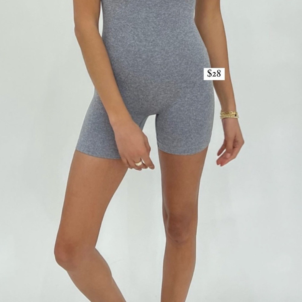 Gray Bike Shorts jumpsuit